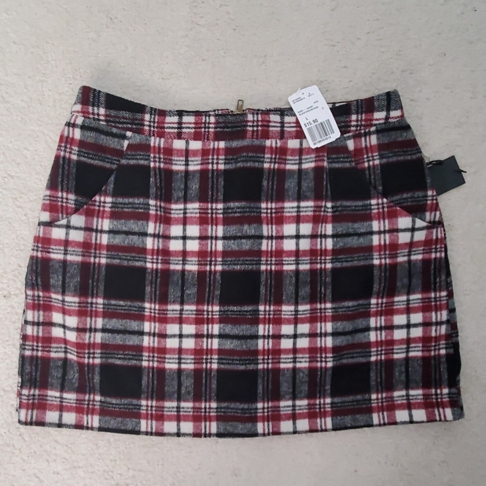 Forever21 Maroon Plaid Skirt